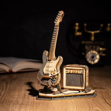 Modello di chitarra elettrica ROKR Puzzle 3D in legno TG605K