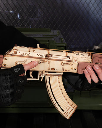 ROKR AK-47 Fucile d'assalto Pistola Giocattolo Puzzle 3D in legno LQ901