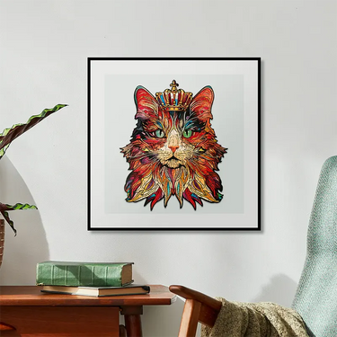 Rowood Wooden Jigsaw Puzzle - Cat King TA002