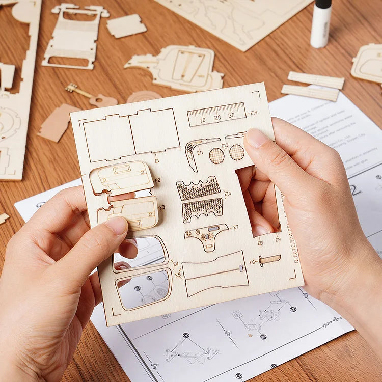 ROBOTIME Puzzle 3D In Legno Tram A Trasmissione A Ingranaggi, Kit - Foto 11