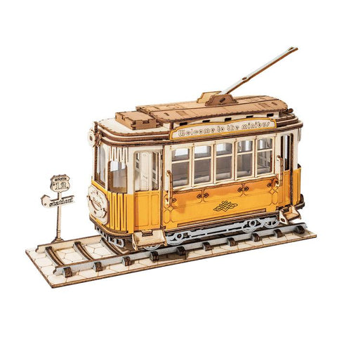 Rolife DIY Retro Tramcar TG505 - Modern 3D Wooden Puzzle
