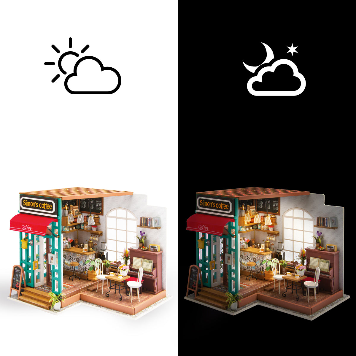 Scatola Da Caffè In Miniatura Per Casa Delle Bambole, Scala 1:12, Stile Vittoriano, Fatta A Mano USA - Foto 4
