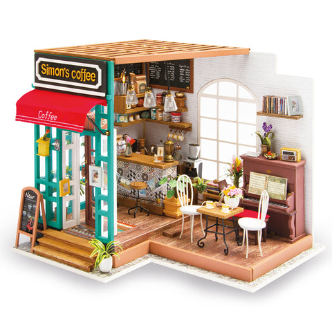 Rolife Simon's Coffee DG109 DIY Miniature Dollhouse Cafe Shop